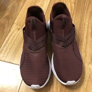 Puma burgundy shoes